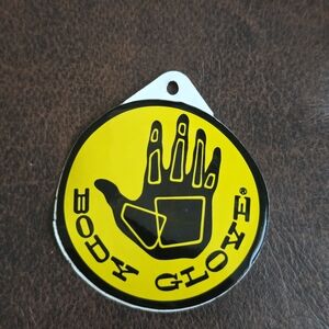 Body Glove Yellow Hand Logo Keychain